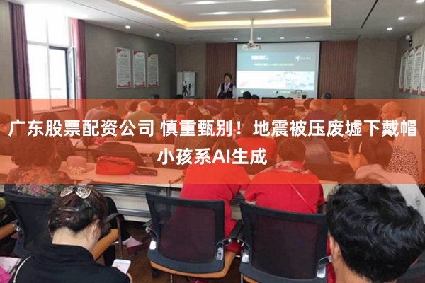 广东股票配资公司 慎重甄别！地震被压废墟下戴帽小孩系AI生成