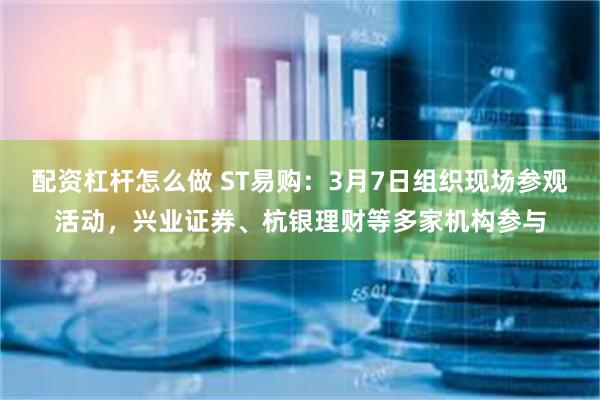 配资杠杆怎么做 ST易购：3月7日组织现场参观活动，兴业证券、杭银理财等多家机构参与