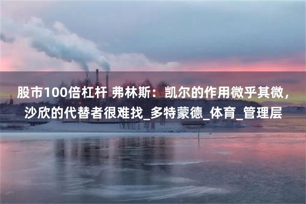 股市100倍杠杆 弗林斯：凯尔的作用微乎其微，沙欣的代替者很难找_多特蒙德_体育_管理层