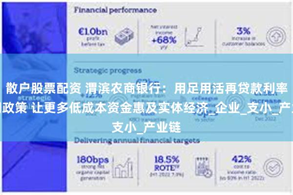 散户股票配资 渭滨农商银行：用足用活再贷款利率下调政策 让更多低成本资金惠及实体经济_企业_支小_产业链
