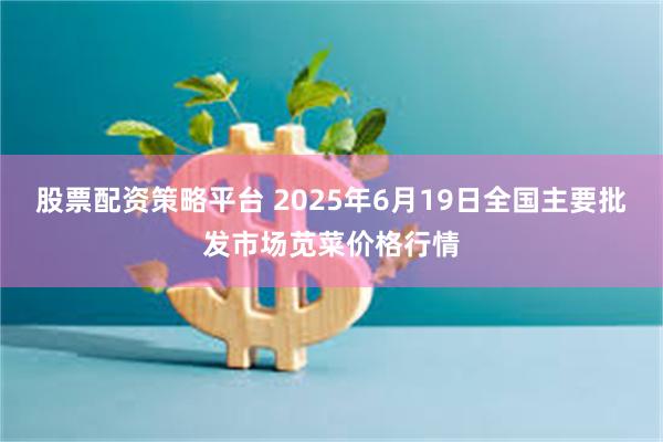股票配资策略平台 2025年6月19日全国主要批发市场苋菜价格行情
