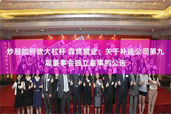 炒股如何放大杠杆 森鹰窗业：关于补选公司第九届董事会独立董事的公告